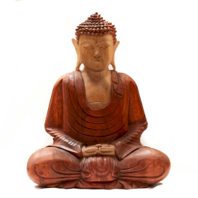 Ručně Vyřezávaná Socha Buddhy - Meditující - 40cm - Poškozenás