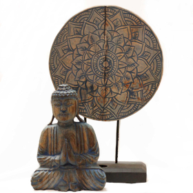 Buddha Feng Shui Set - Květ Mandala - Modrá - Poškozený