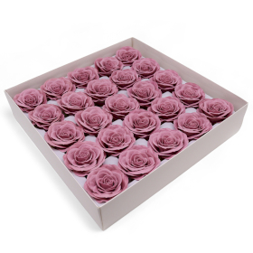 25x Mýdlové Květy - Velké (7-Vrstev) Vintage Růže - Operetická Lila