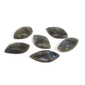 6x Madagascarské Labradorit Kameny - List (cca 13-20gms 40-50mm)