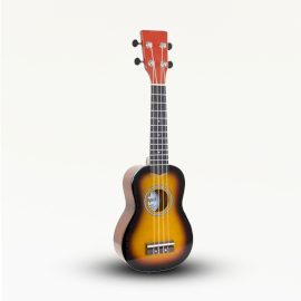 Ručně Vyráběné Ukulele - Oranžový Sunburst Finish (4 Struny)