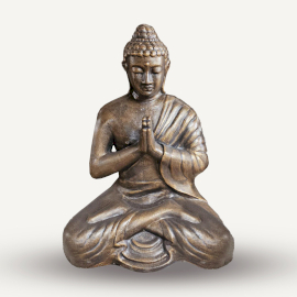 Středně Velký Antický Zlatý Modlící se Buddha - 1.2m