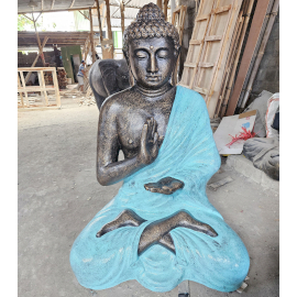 Velký Turquoise & Kamenný Buddha - Meditace na Stupě - 1.5m